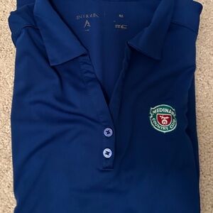 Antigua Blue Short Sleeve Polo